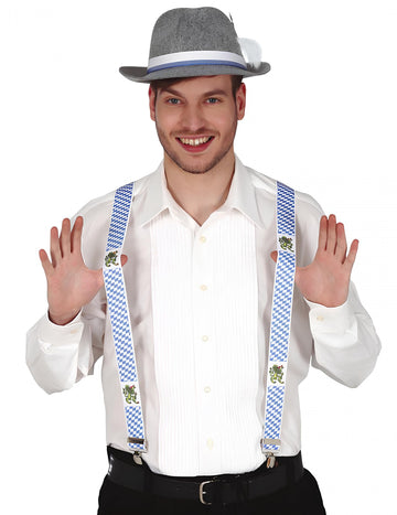 Bretele bavareze albastre și albe