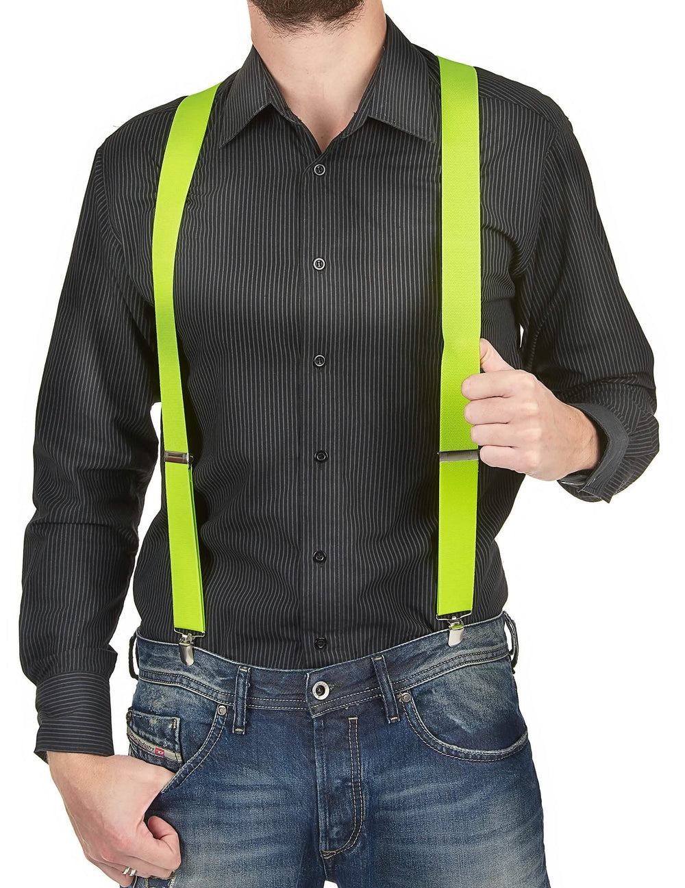 Bretele pentru adult galben fluorescent