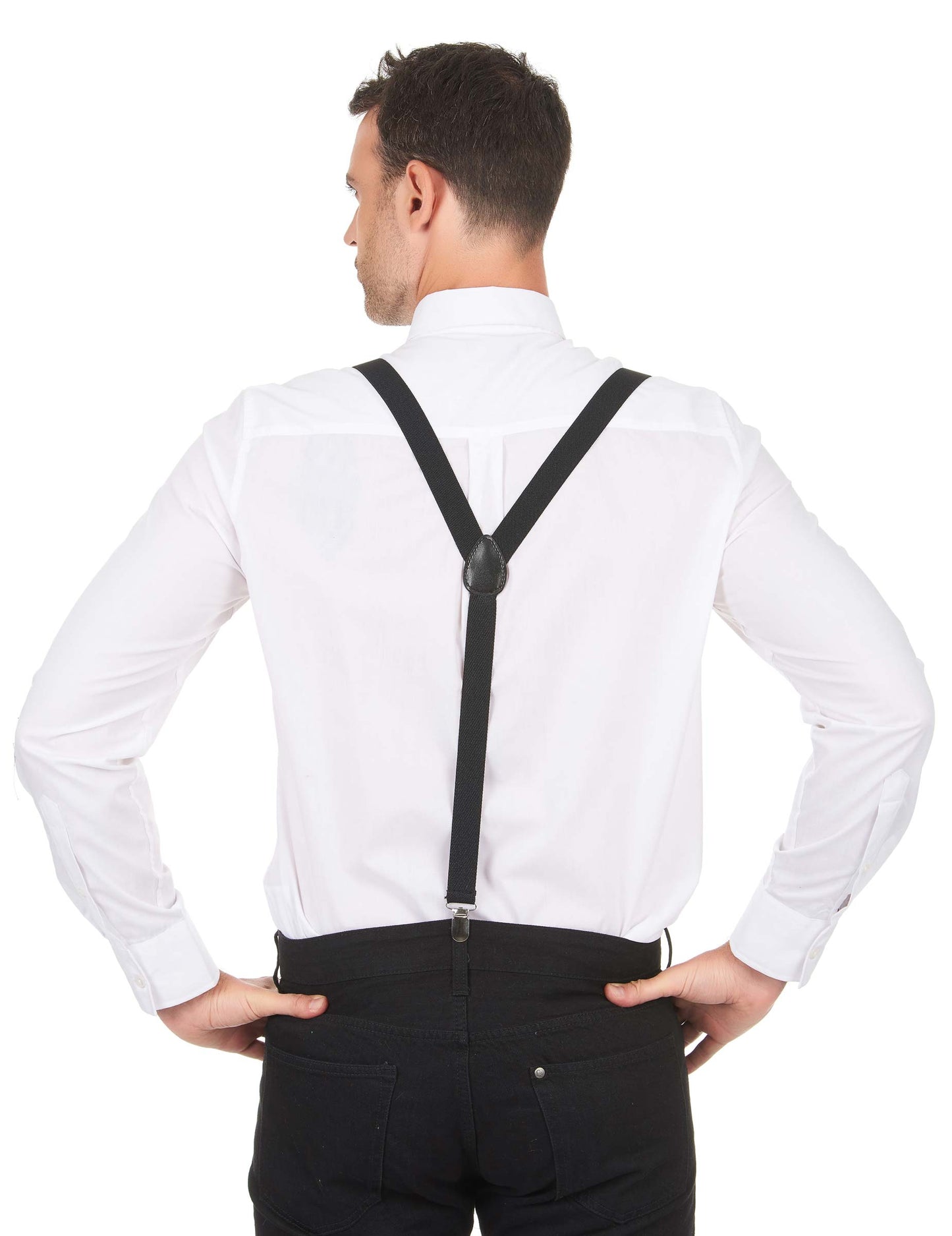 Vedere din spate a suspensorelor pentru adulți negri