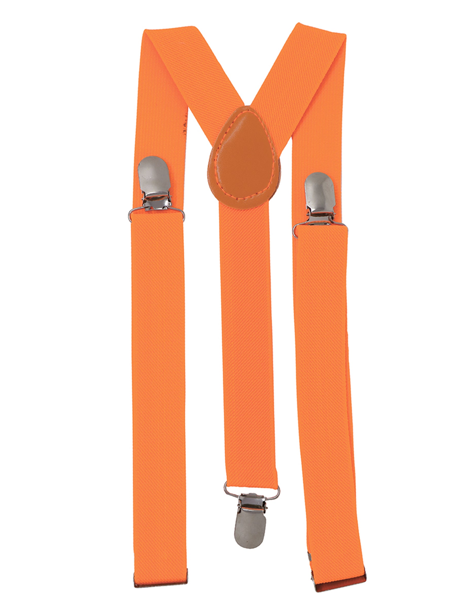 Vue de face des bretelles fluo pour adulte