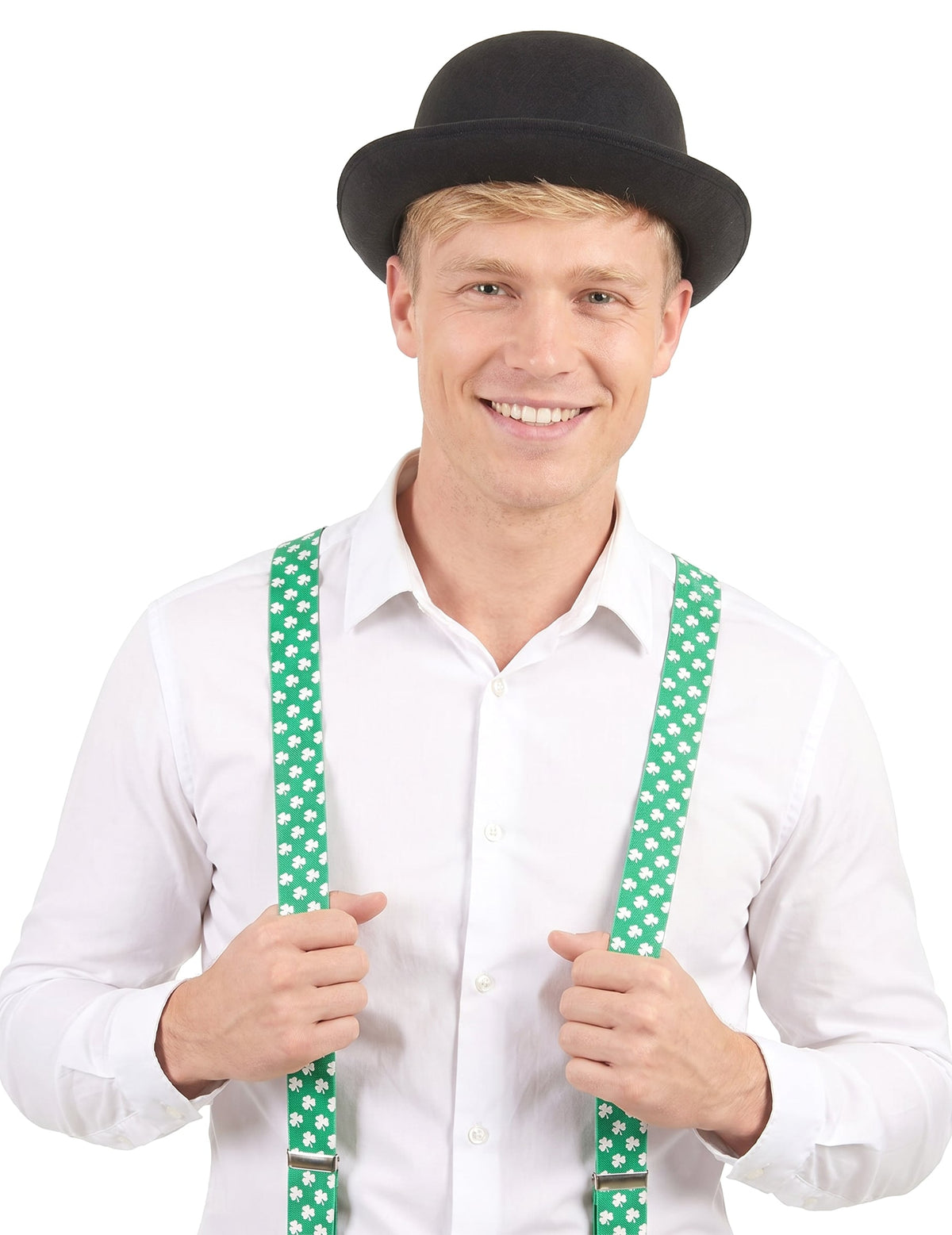 Curele verzi cu trifoi alb Sfântul Patrick