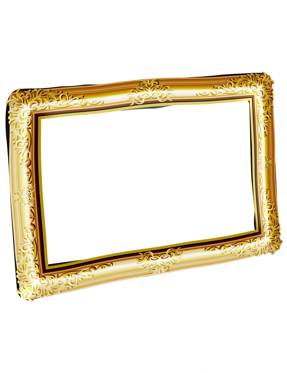 Cadre photo gonflable doré pour fête style baroque