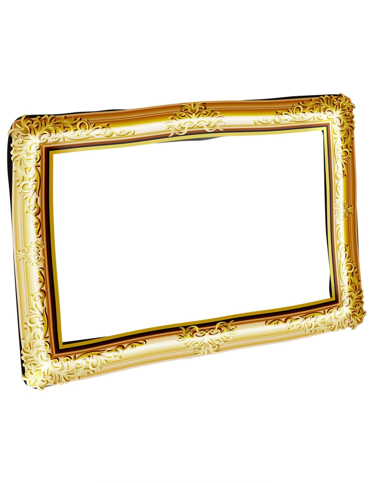 Cadre photo gonflable doré pour fête style baroque