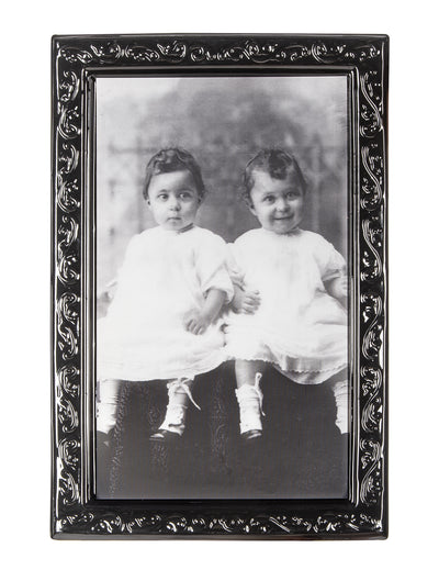 Cadre photo Halloween bébés visages changeants noir