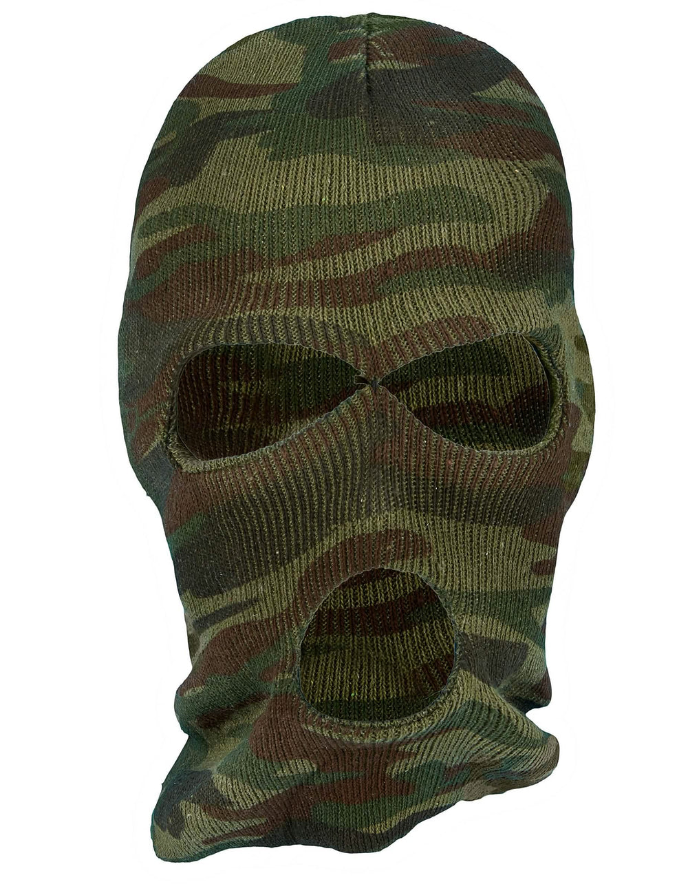 Cagulă de camuflaj pentru adult verde și maro cu trei deschideri