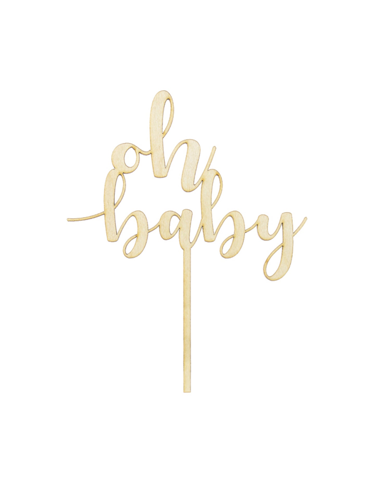 Tortul topper din lemn oh bebeluș 13,5 x 17 cm