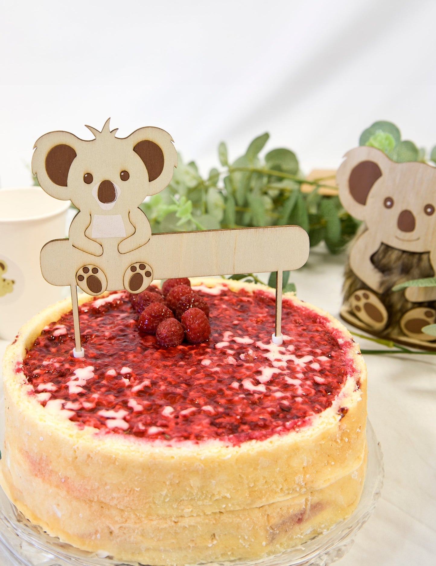 Koala 13 x 13 cm Topper din lemn personalizabil Koala