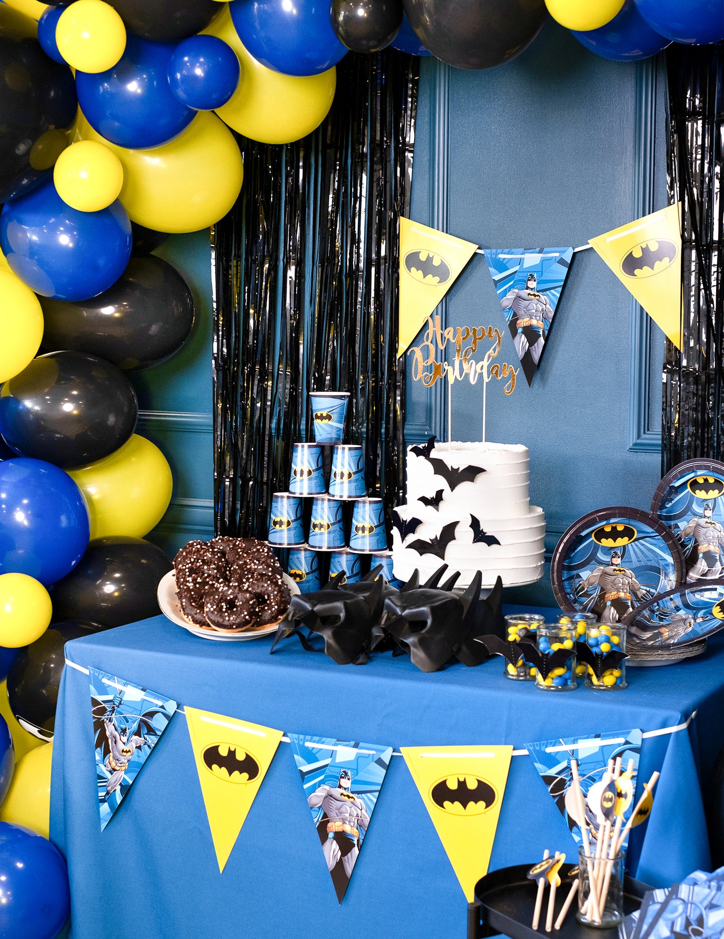 Topper tort în Happy Birthday Gold Metallic 22,5 cm