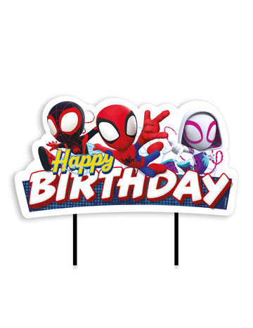 Tort topper la mulți ani spidey și prieteni 17.5 cm