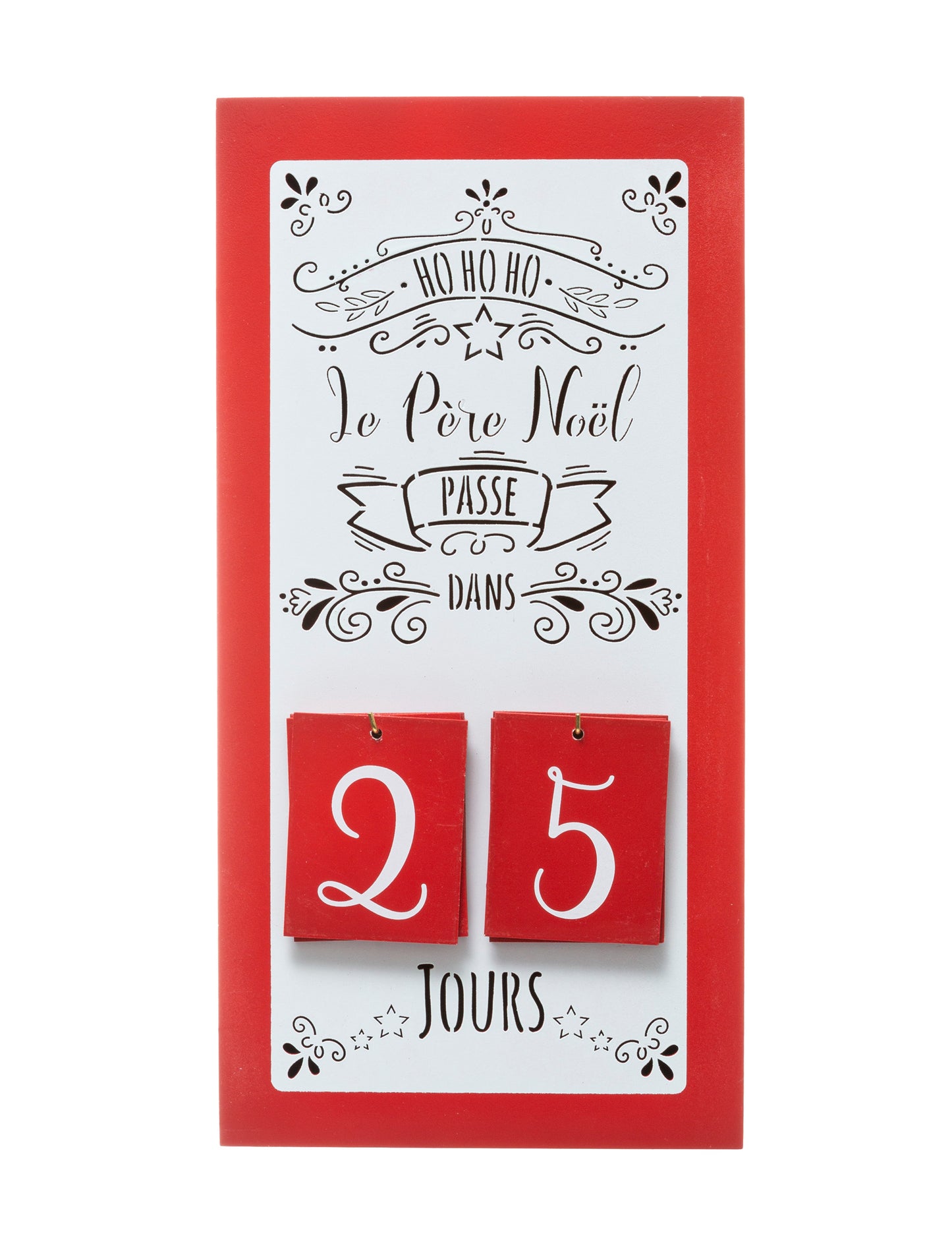 Calendar de Advent din lemn cu tejghea 40 x 20 cm