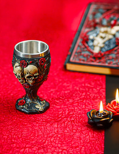 Coupe calice décoratif en résine gothique 7 x 7 x 14,5 cm