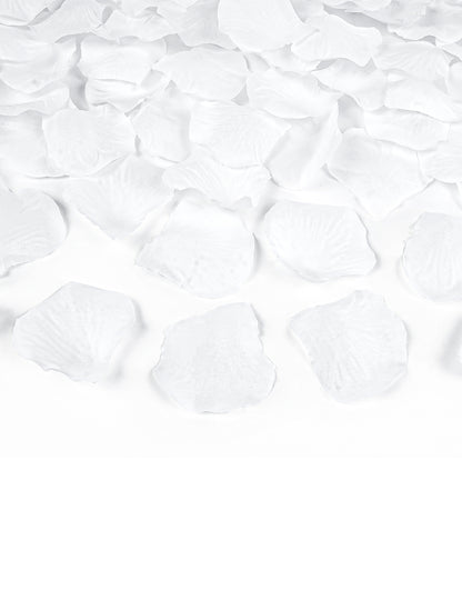 Détail des pétales du canon à confettis pétales blanc