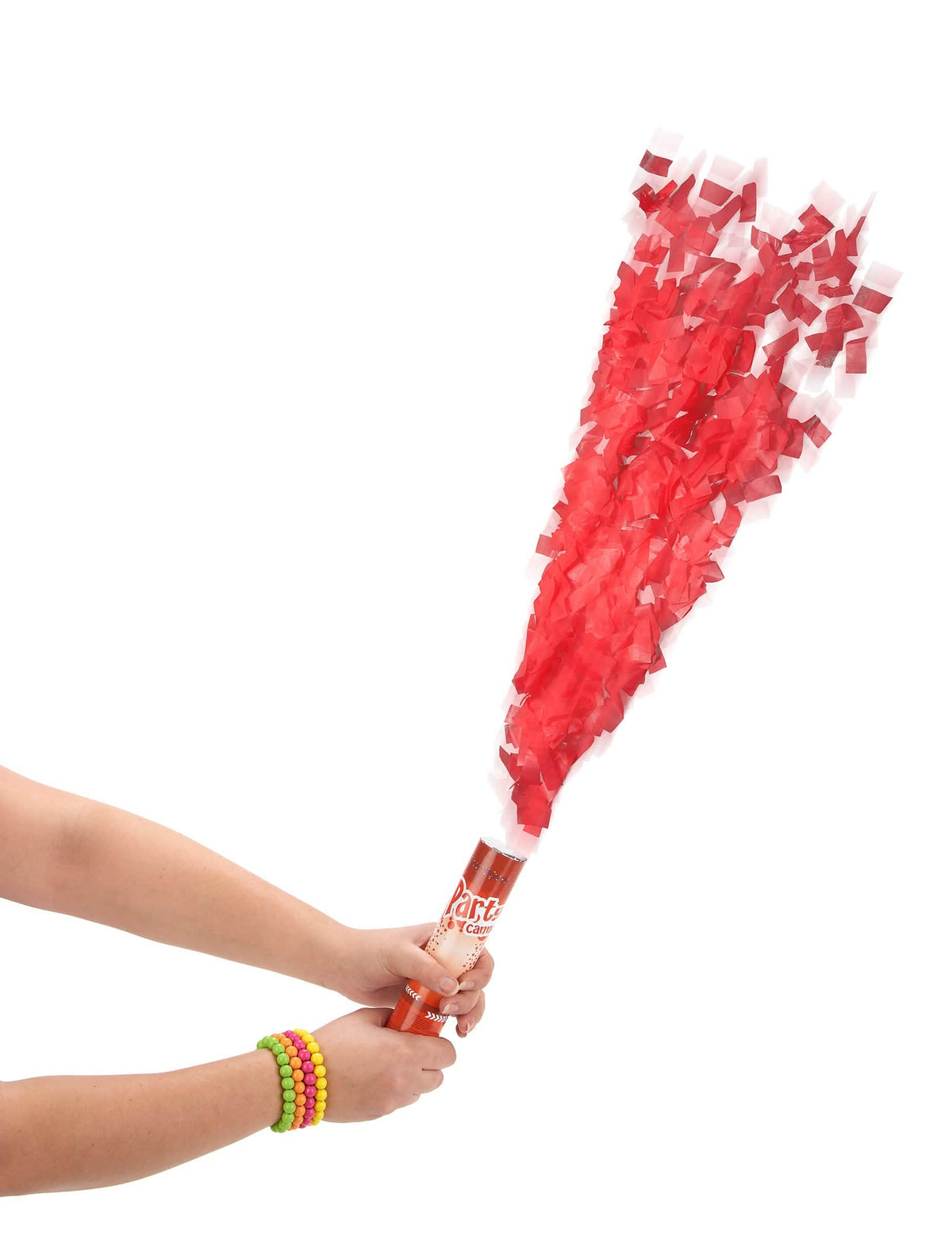 Canon de confetti pentru petrecere roșu