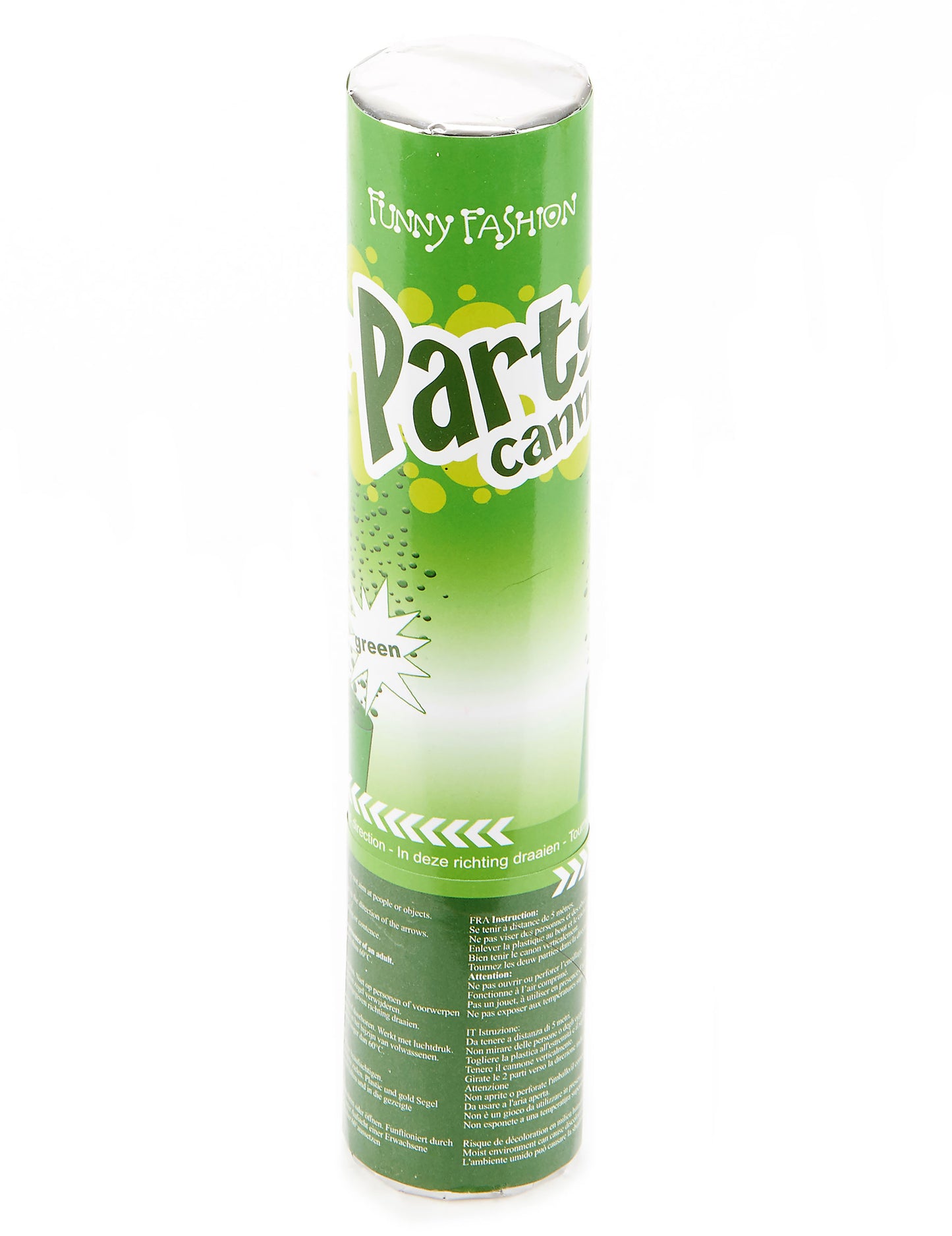Cannon confetti verde 20 cm
