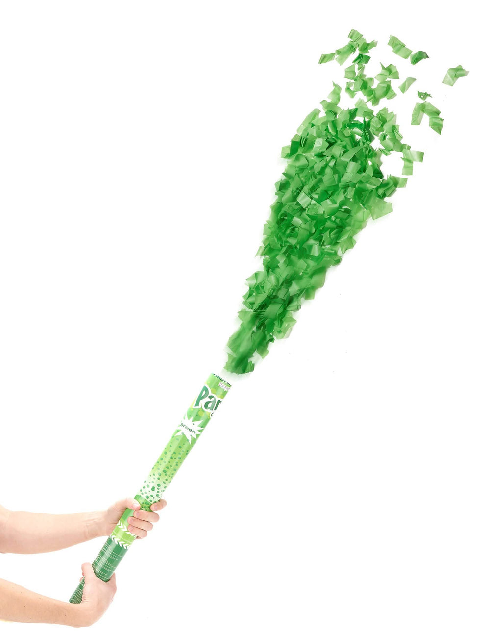 Tun de confetti pentru petrecere verde