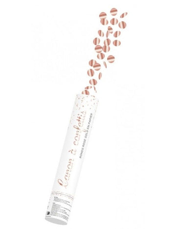 Tun de confetti auriu-roz 28 cm