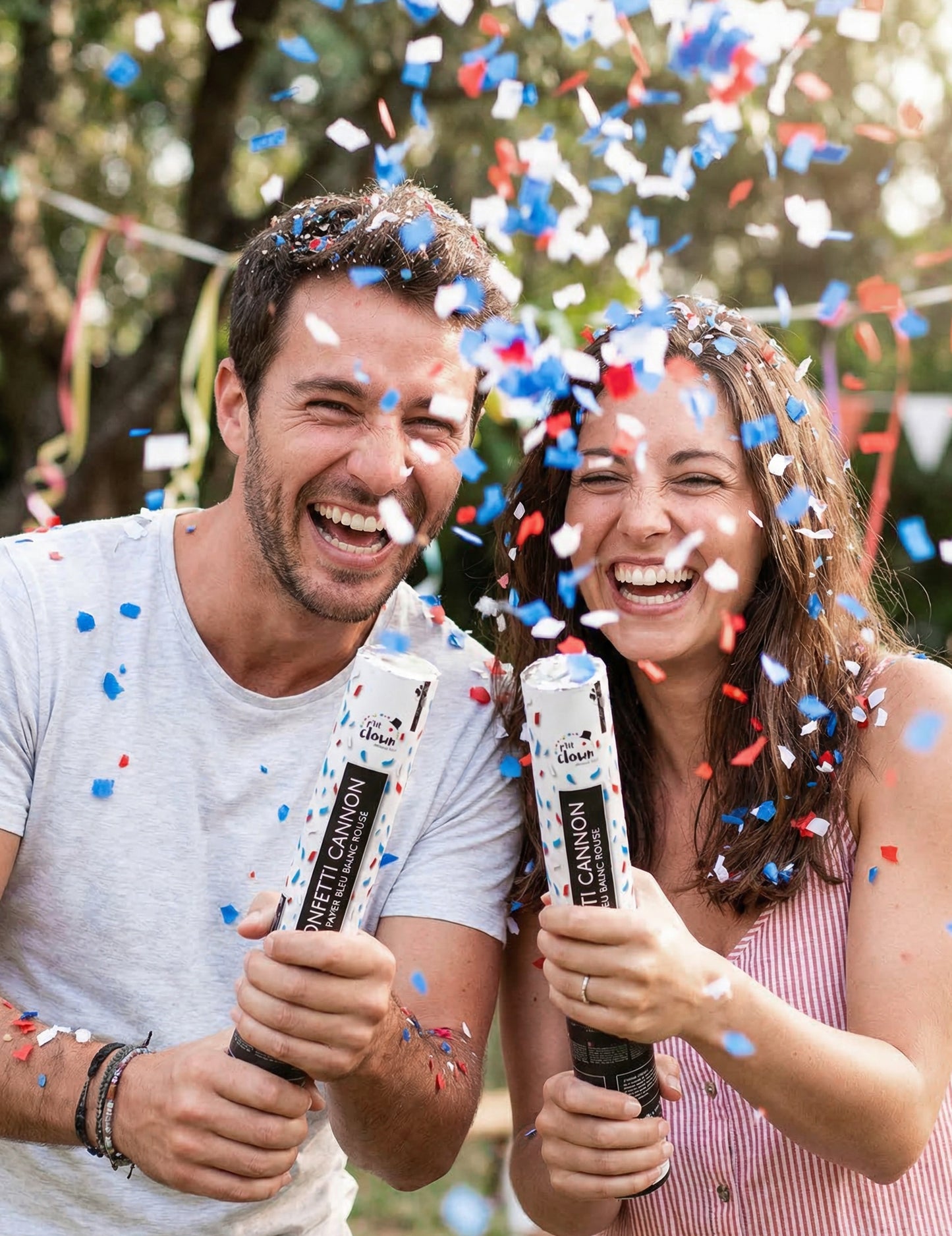 Tun de confetti suporter Franța 40 cm
