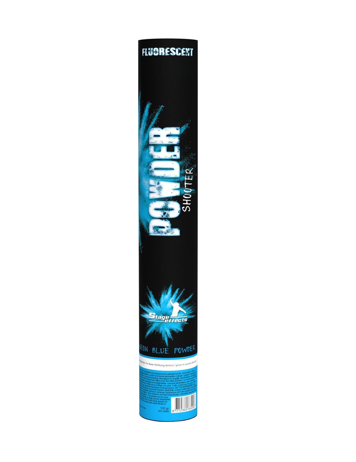 Canon à poudre pour fête bleu fluorescent