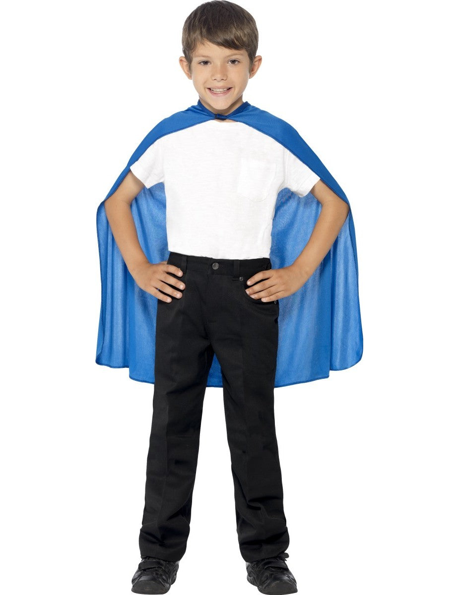 Cape pour enfant bleue satinée