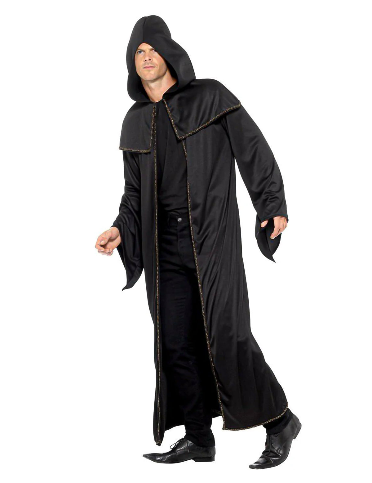 Vue de profil de la cape étudiant sorcier pour homme
