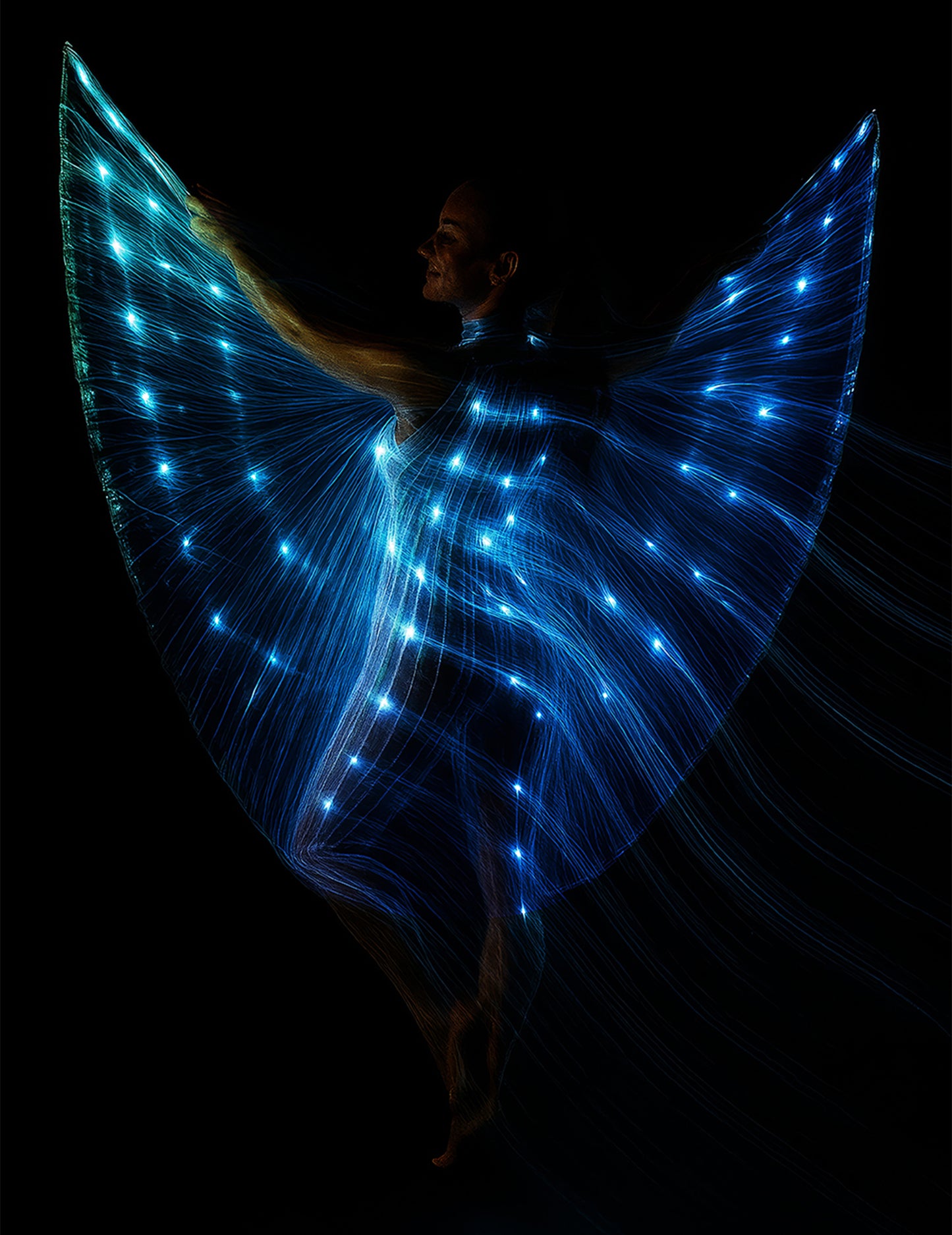 Iris de cap cu tulpini și lumină 140 cm