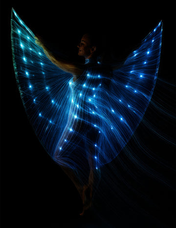 Iris de cap cu tulpini și lumină 140 cm