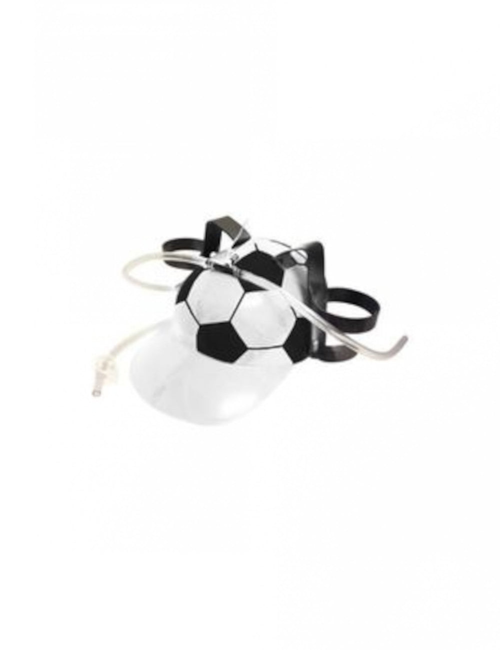 Casque à bière football pour adulte noir et blanc avec visière transparente