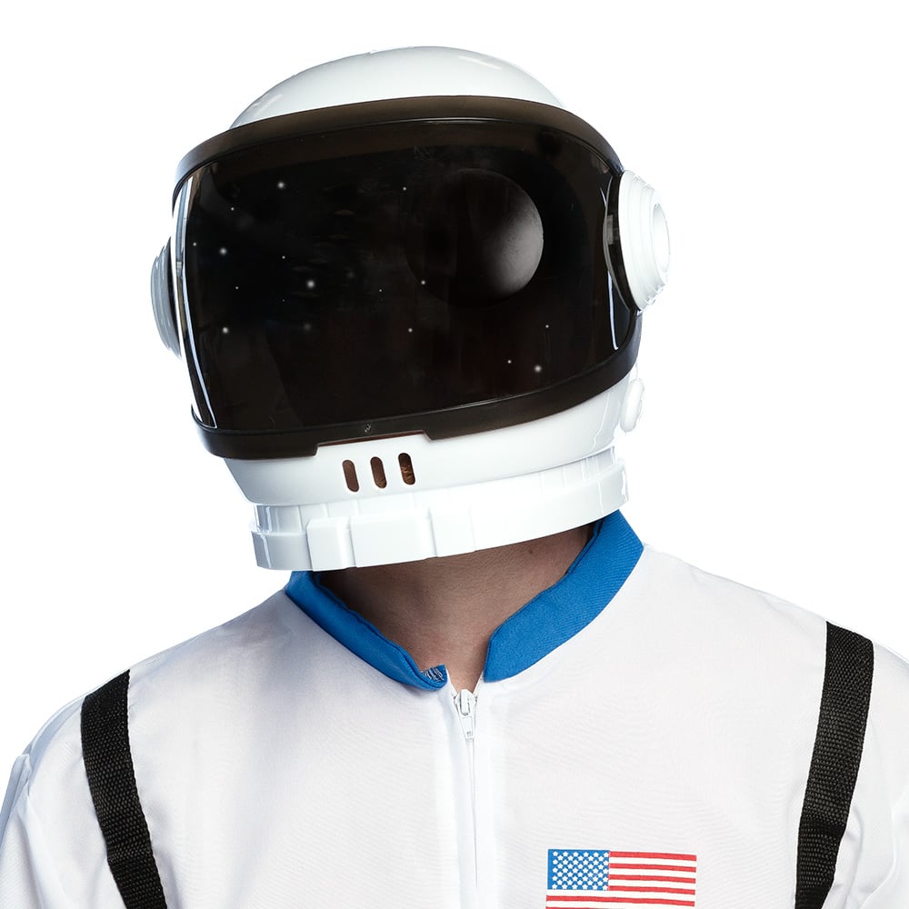 Cască de astronaut alb pentru adulți