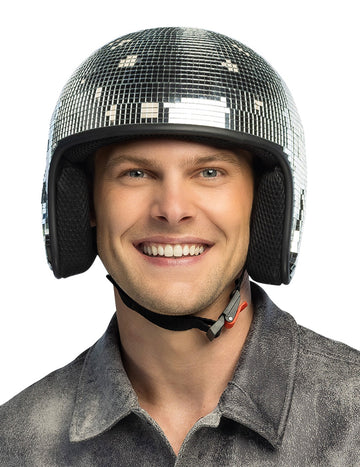 Casque boule à facettes disco adulte
