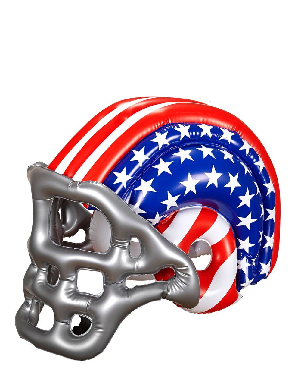 Casque de footballeur américain USA gonflable pour adulte aux couleurs du drapeau américain