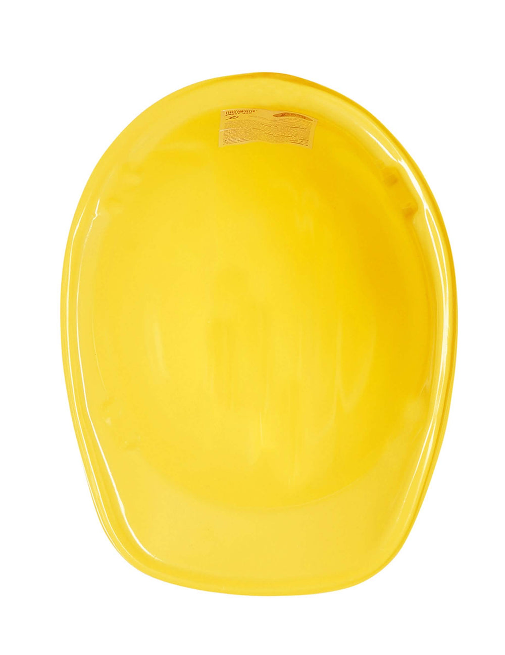 Vedere din interiorul căștii de lucrător în construcții pentru copil