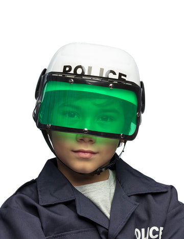 Casca de poliție albă pentru copii