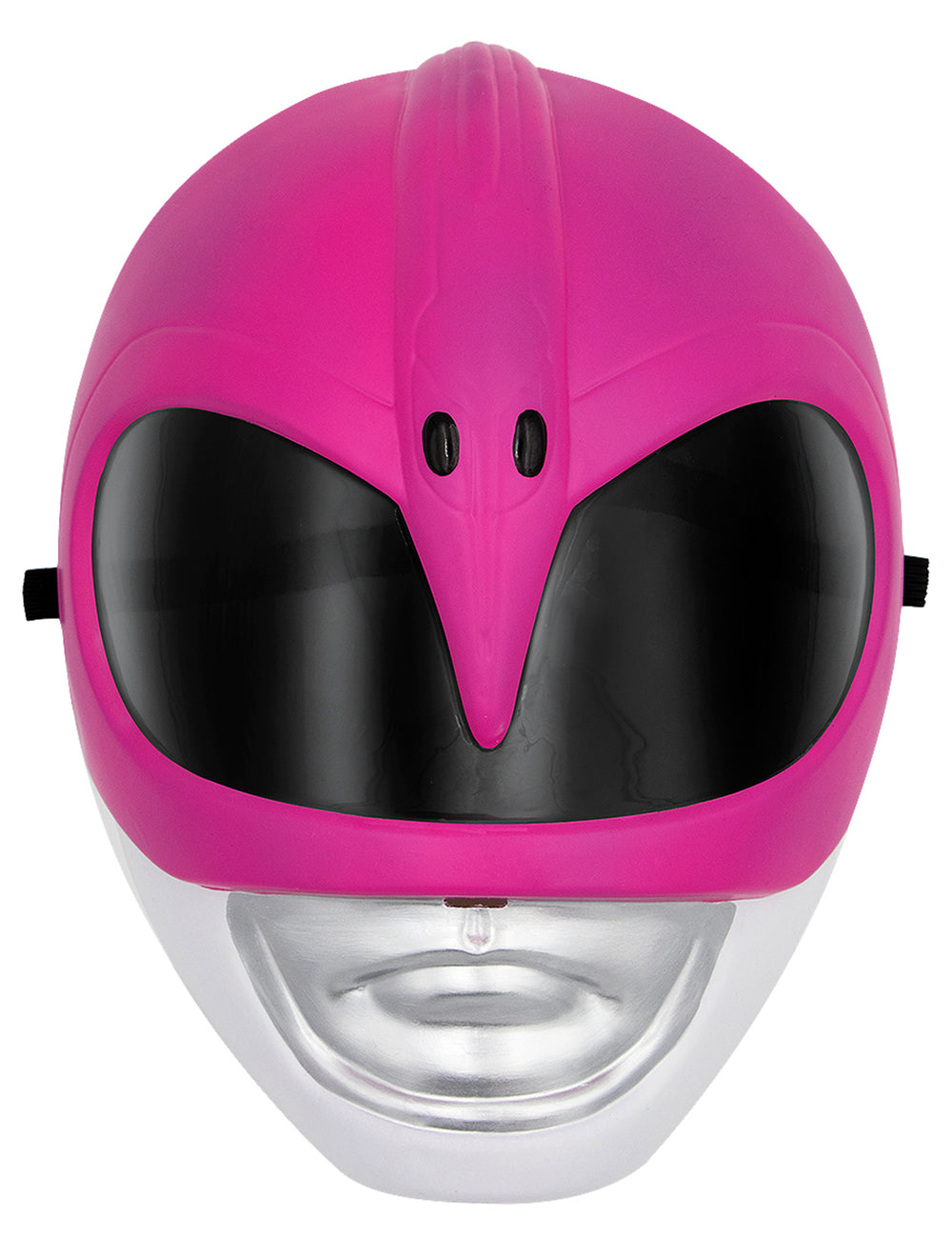 Vue de face du casque Power Ranger pour adulte