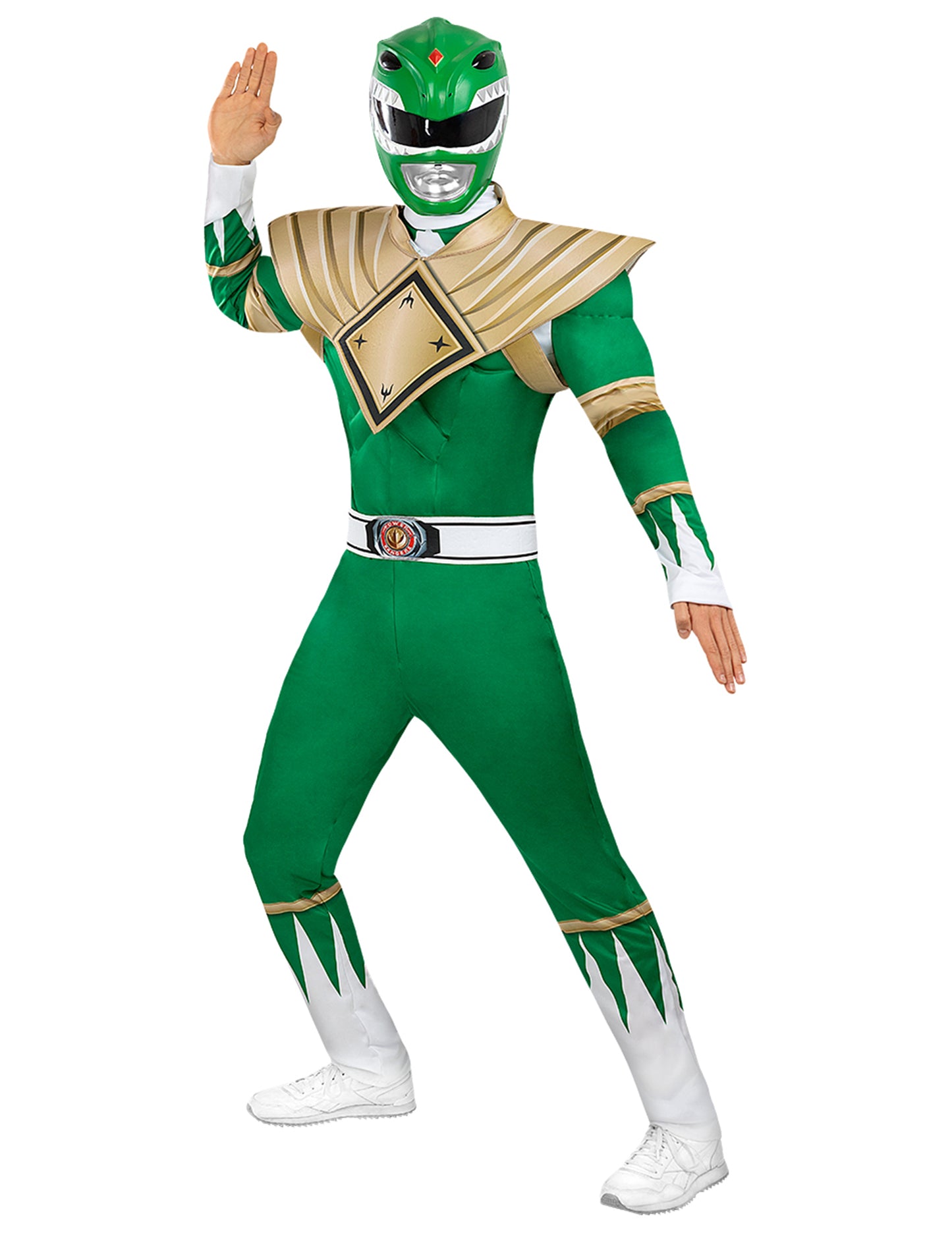 Casca Power Ranger verde pentru adulti