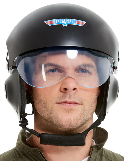 Top Gun Deluxe Black Adult Casca