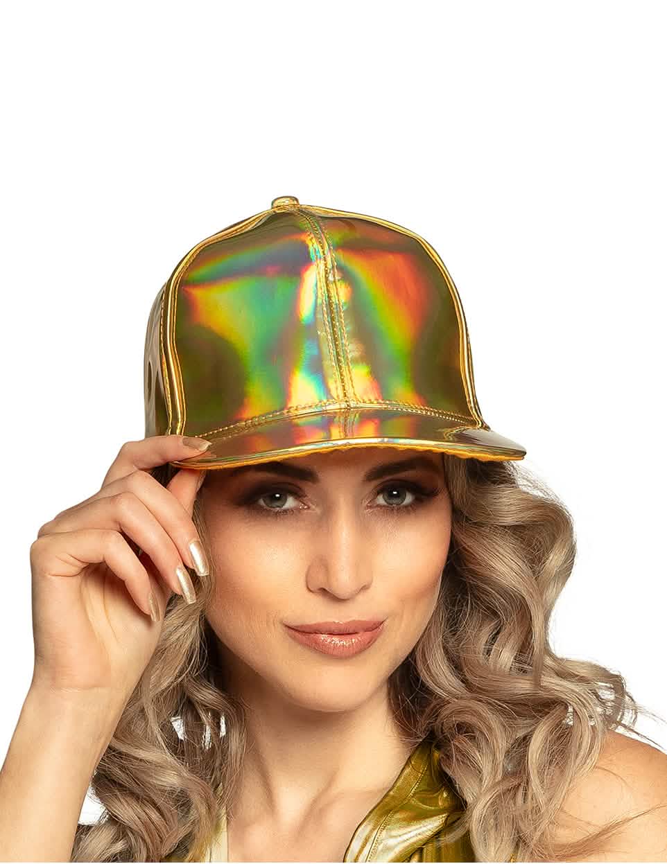 Șapcă aurie iridescentă pentru adult aurie și strălucitoare