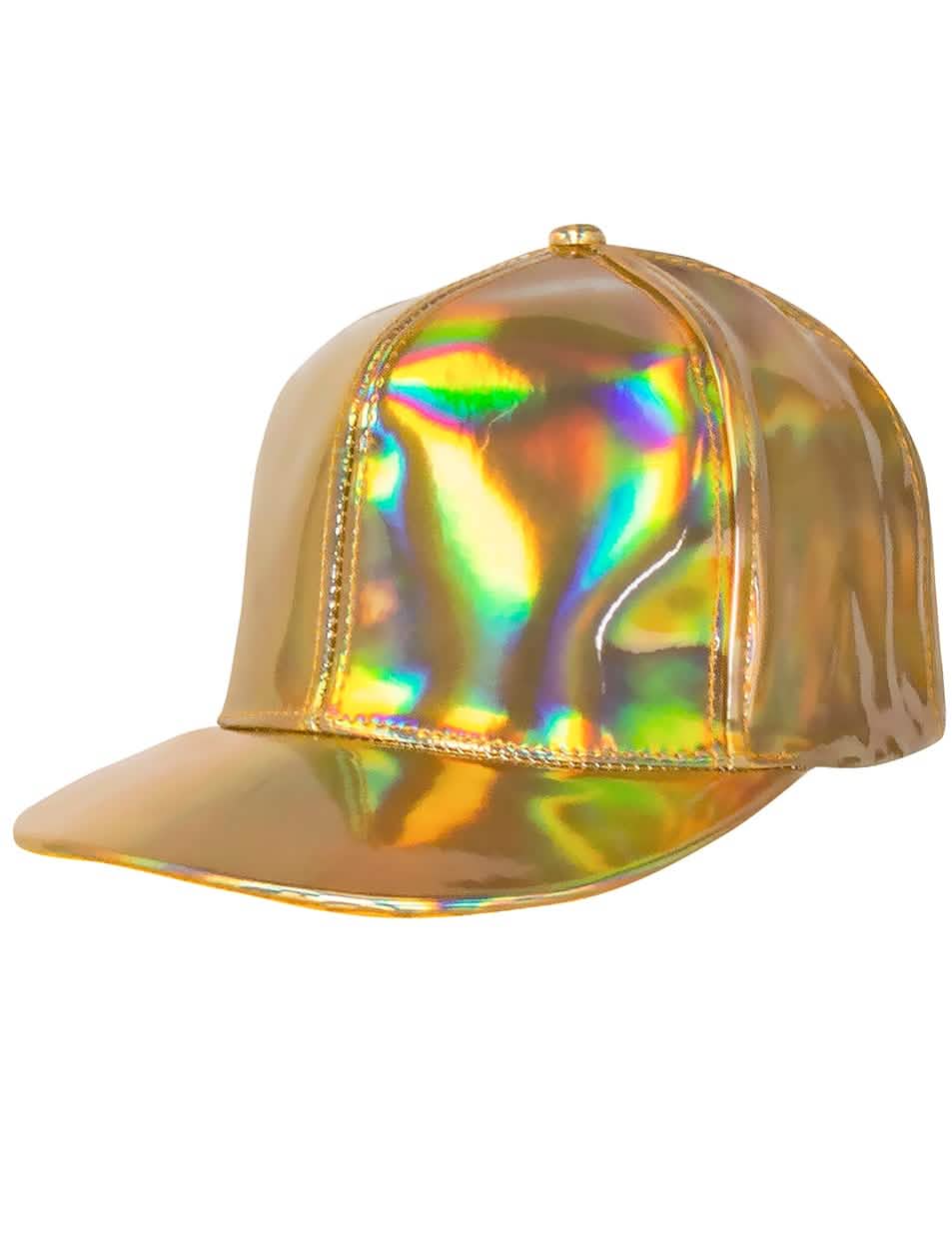 Vedere din profil a șepcii aurii iridescente pentru adult