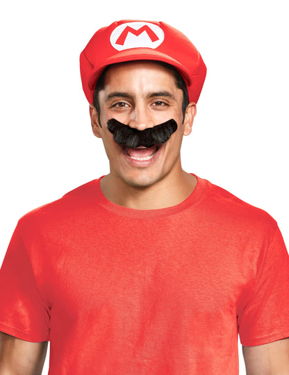 Cap și mustață pentru adulți Mario