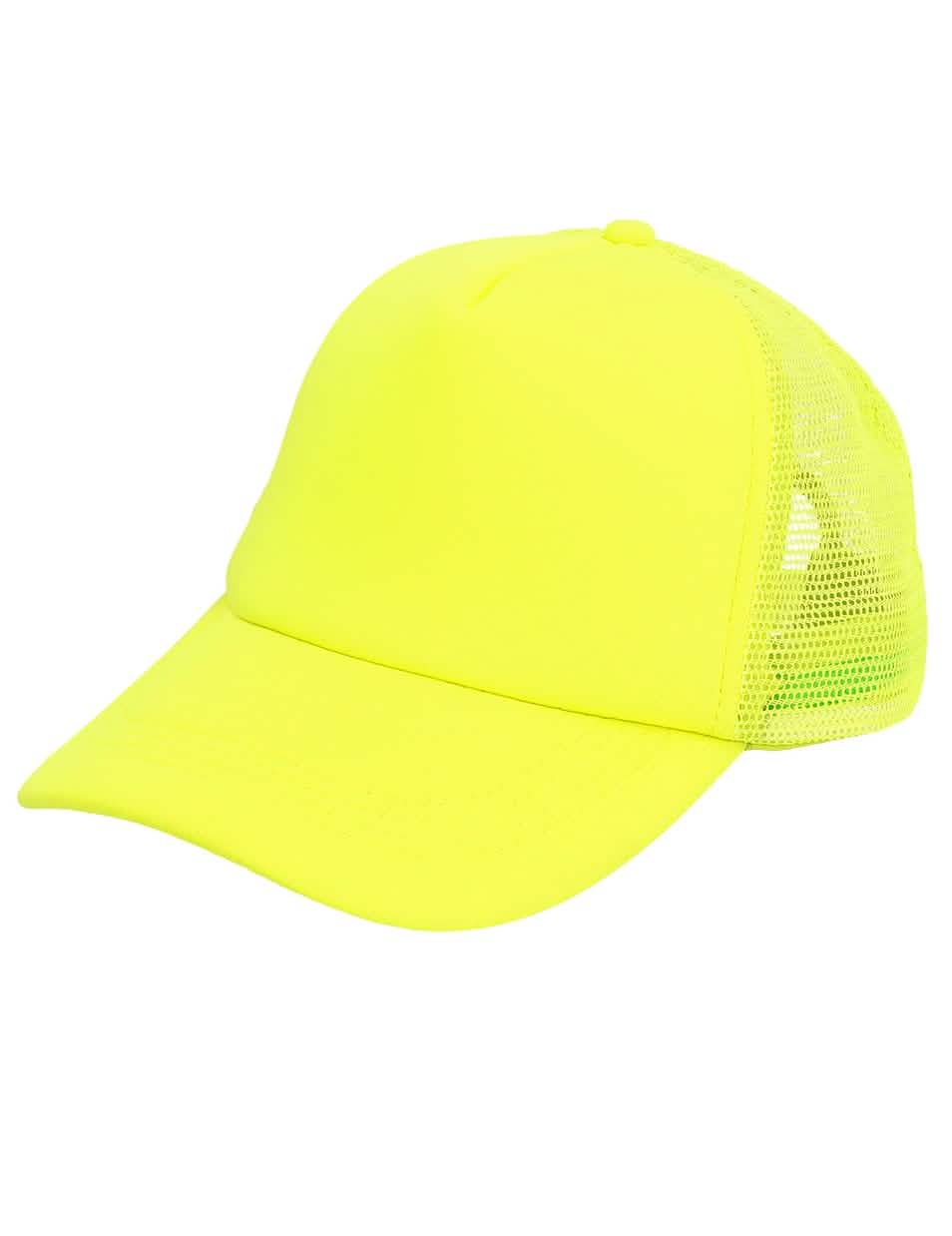 Casquette jaune fluo adulte