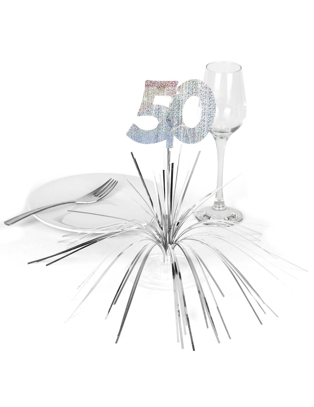 Mise en situation sur une table du centre de table 50 ans