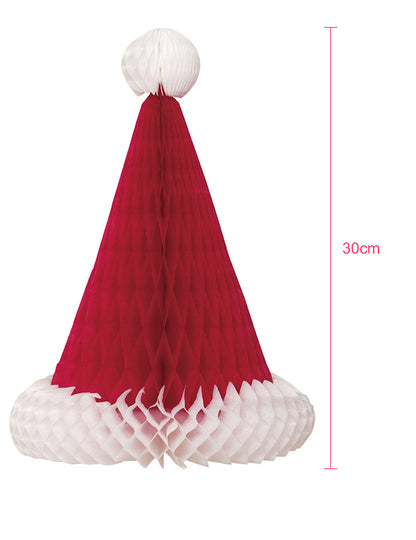 Centrul de masă cu bonetă de Crăciun 30 cm