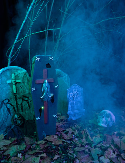 Sicriu cu cruce de 71 cm Halloween