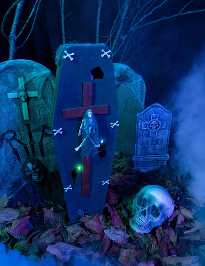 Sicriu cu cruce de 71 cm Halloween