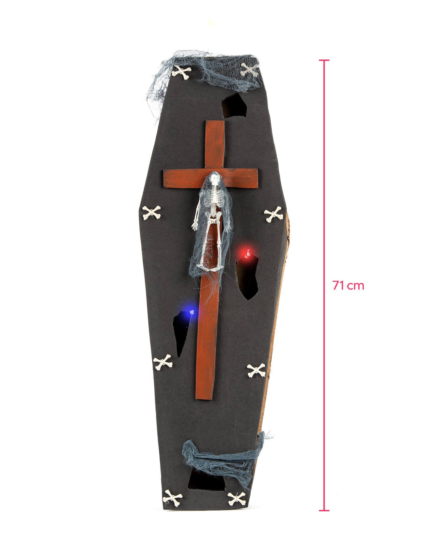 Sicriu cu cruce de 71 cm Halloween