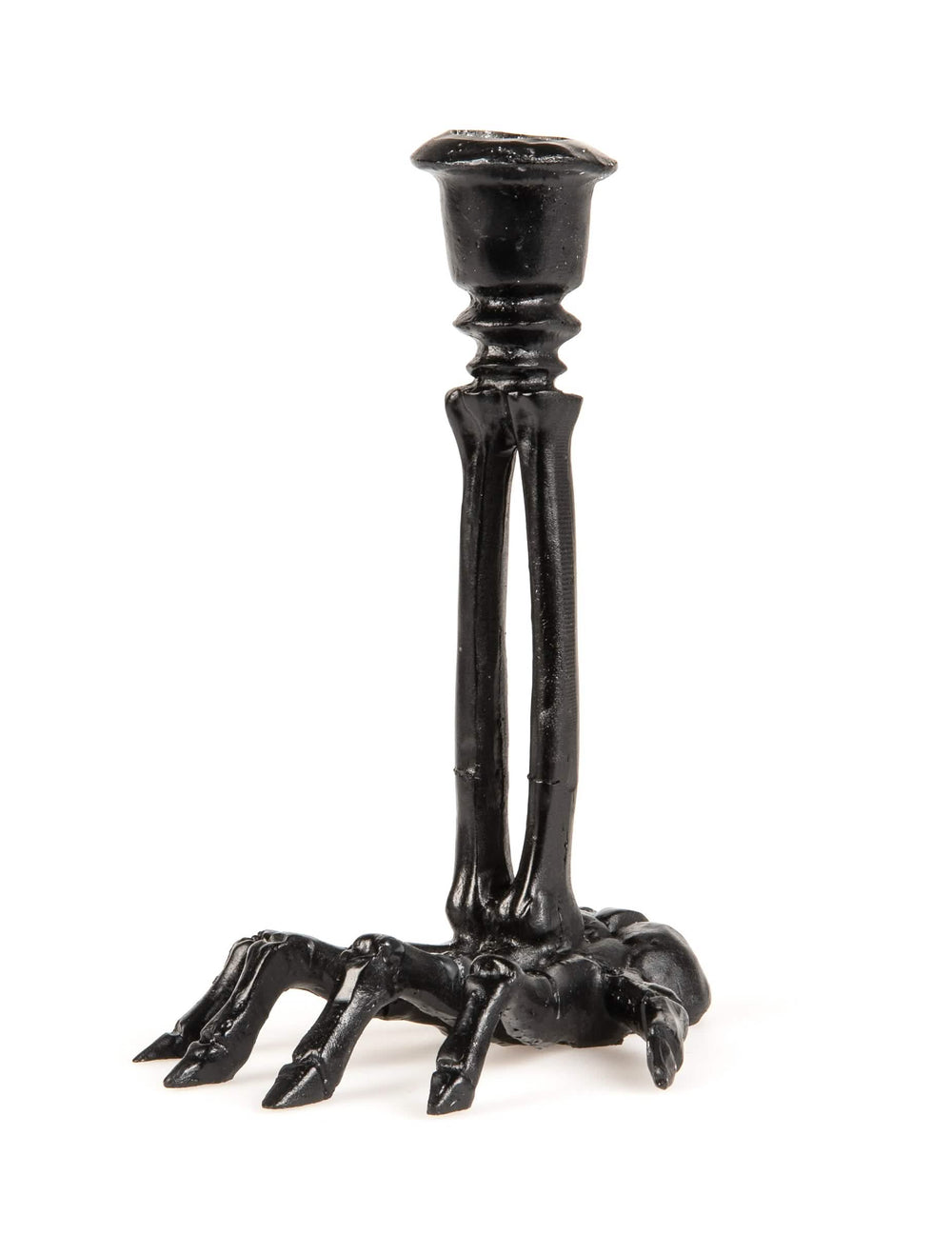 Candelabru din rășină schelet negru