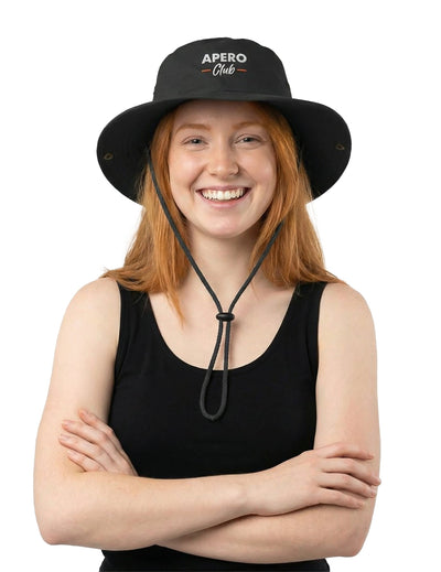 Chapeau à cordon Apero Club pour adulte noir