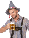 Chapeau bavarois adulte avec cordelette rouge et blanche