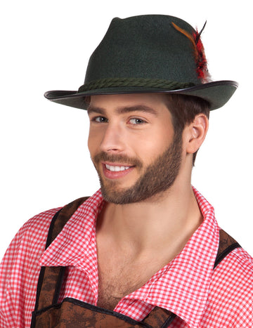Pălărie bavareză de culoare verde închis pentru adulți