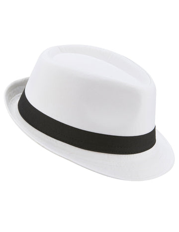 Pălărie albă borsalino adult negru