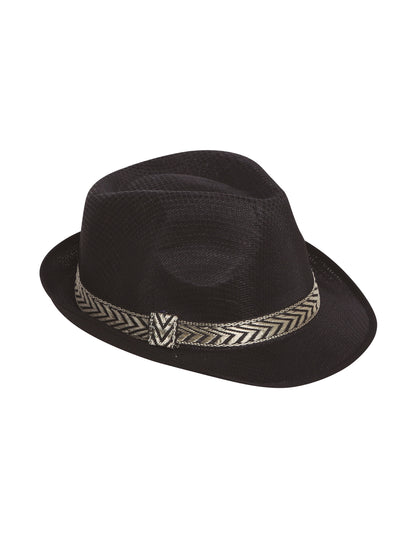 Vue de profil du chapeau borsalino trilby pour adulte